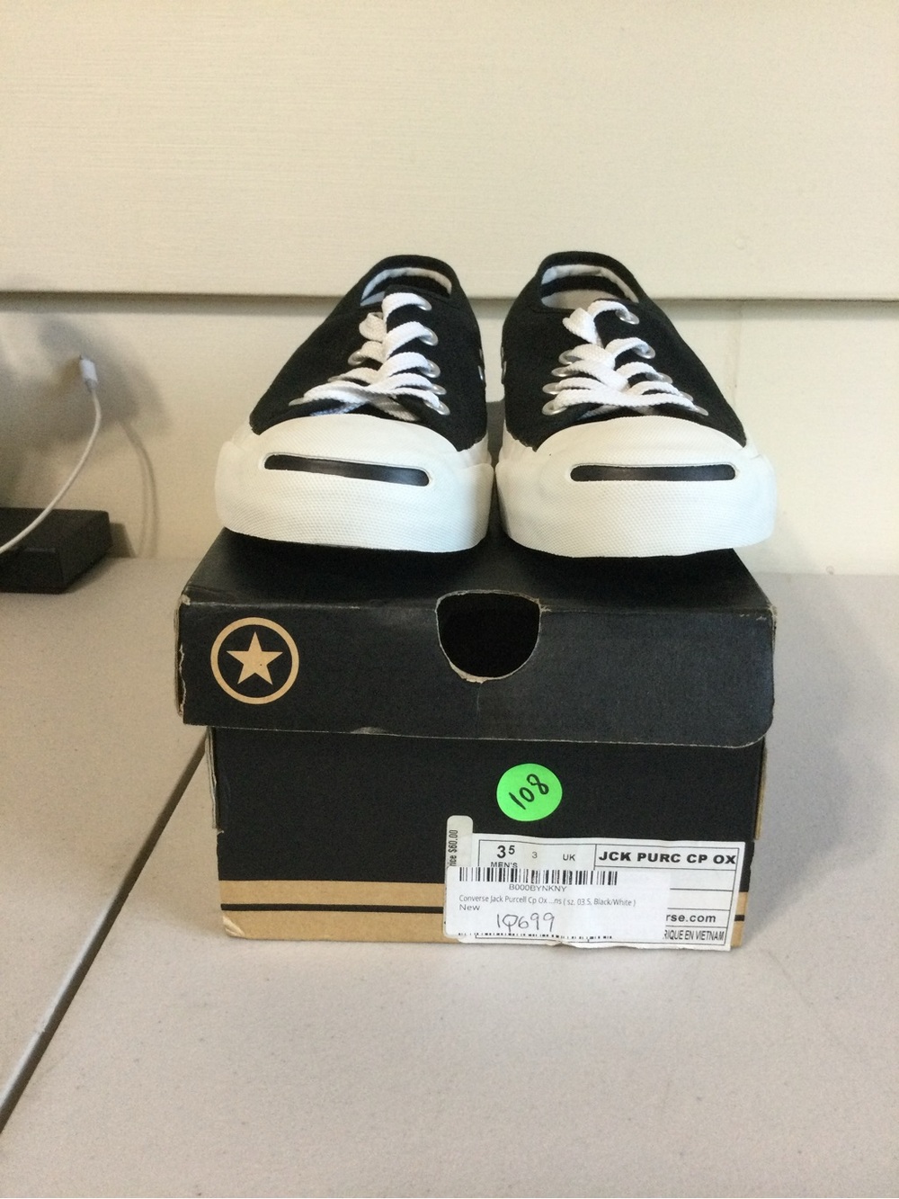 Black & White Low-Top Canvas Sneakers